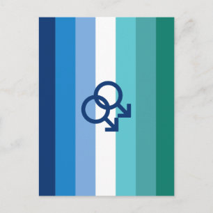 MLM Schwule Pride-Flagge Postkarte