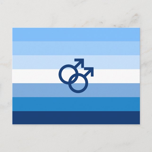 MLM Schwule Pride-Flagge Postkarte (Vorderseite)