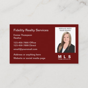 MLS Realtor Foto Template Business Cards Visitenkarte