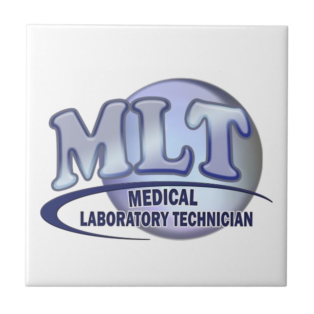 MLT FunBlue LOGO - MEDICAL LABORY TECHNICIAN Fliese (Vorderseite)
