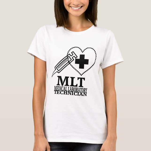 MLT HERZ-SPRITZE-MEDIZINISCHES LABRADORtech-LOGO T-Shirt (Vorderseite)