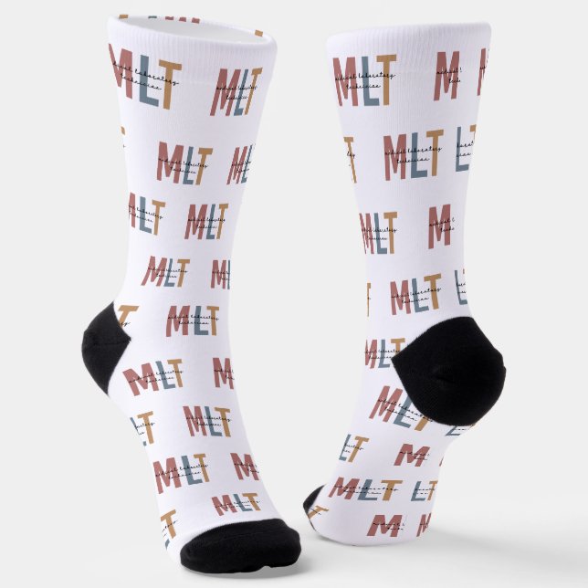 MLT Medizinischer Labortechniker Medizinischer Lab Socken (Gewinkelt)
