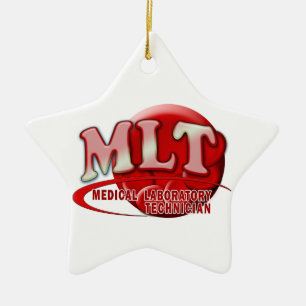MLT RBC MEDICAL LABORATORY TECH BLOOD CELLS LOGO KERAMIK ORNAMENT