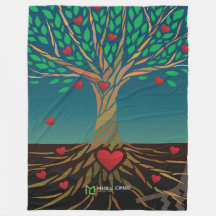 MLTS Compassion Tree Fleece Blanket groß