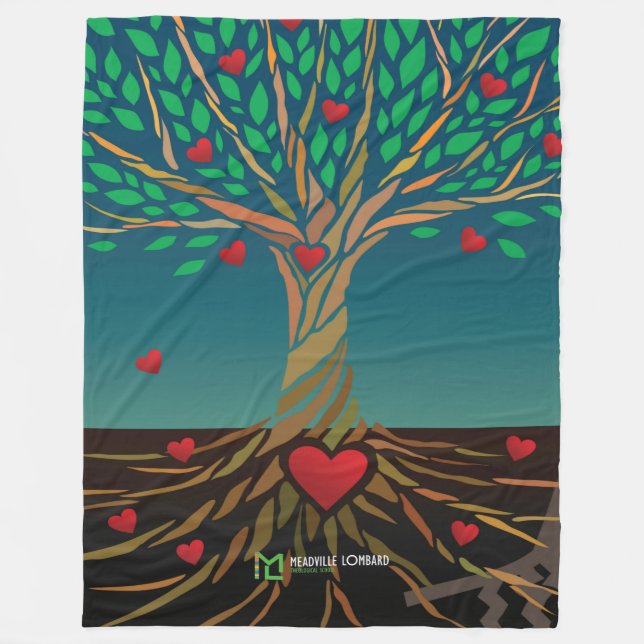MLTS Compassion Tree Fleece Blanket groß (Vorderseite)