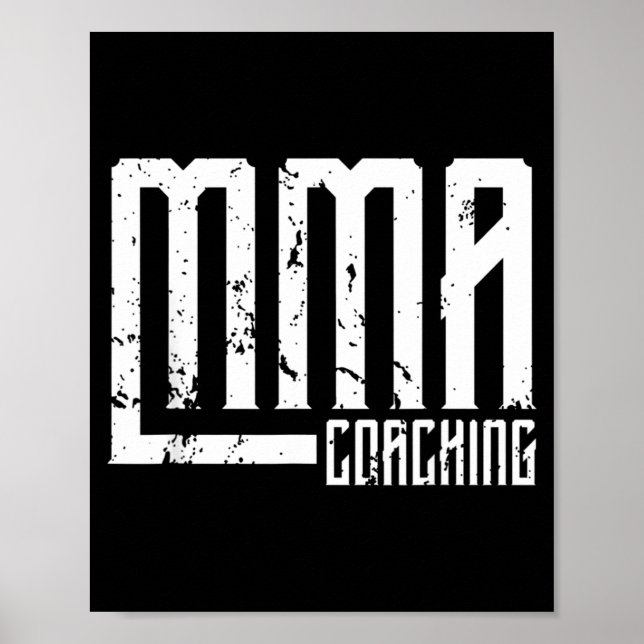 MMA-Coach Trainer Lehrer Poster (Vorne)