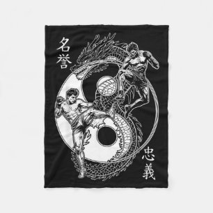 MMA-Kämpfer Drache Yin Yang Knie Kick Mixed Fleecedecke