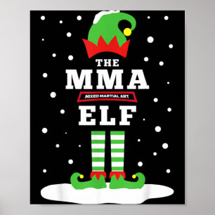 MMA-Kämpfer Elf Passende Familie Feiertag Cute Sno Poster
