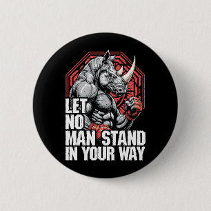 MMA-Kämpfer Rhino lässt keinen Mann stehen Rhinoce Button