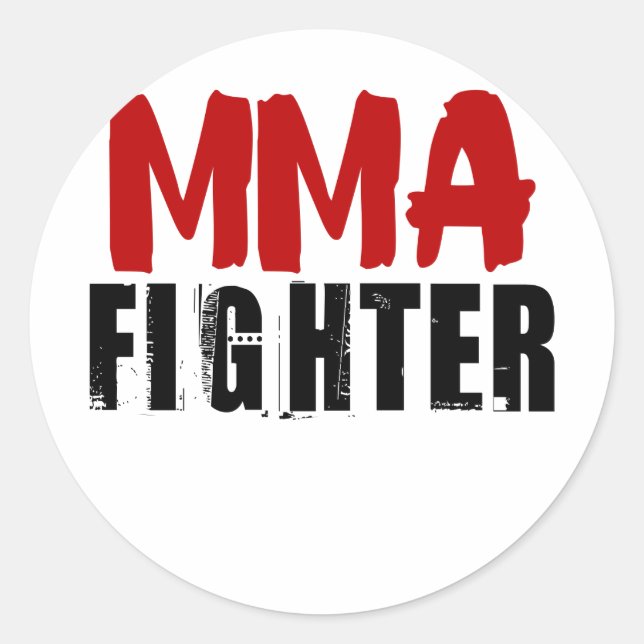 MMA-Kämpfer Runder Aufkleber (Vorderseite)