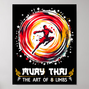 MMA Kickboxen Thai Boxing Art der acht Gliedmaßen  Poster