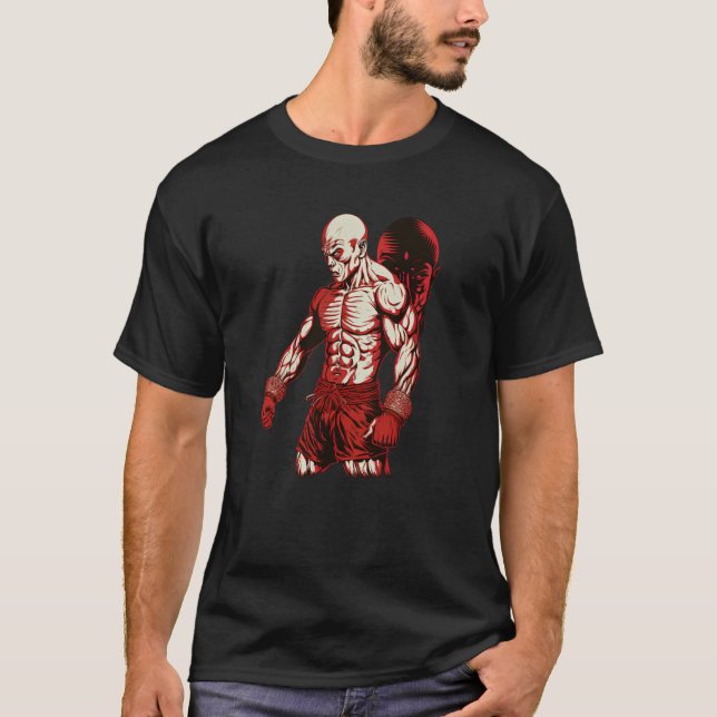 MMA-Mann-Cagefighter-Freikampf-Boxen T-Shirt (Vorderseite)