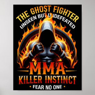 MMA-Mixed-Martial-Arts-Kämpfer-Training-Kampf Poster