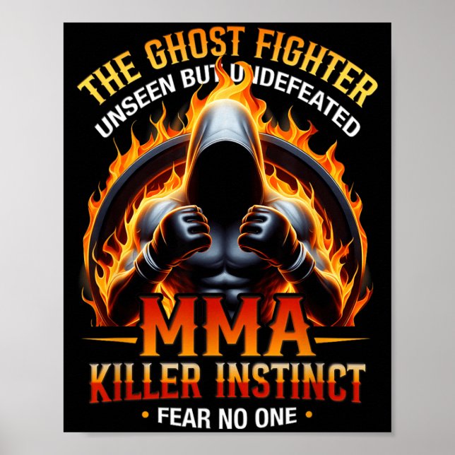 MMA-Mixed-Martial-Arts-Kämpfer-Training-Kampf Poster (Vorne)