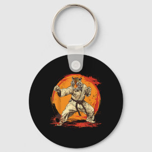 MMA-Tiger-Wasserfarbe-Taekwondo-Kickboxen-Märtyrer Schlüsselanhänger