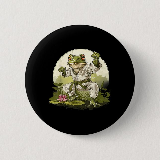 MMA Toad Judo Kickboxen Wald Jiu-Jitsu Button (Vorderseite)