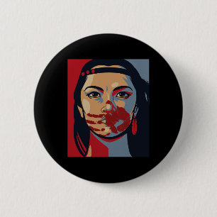 Mmiw Awareness Indigene Frau Art Stolen Schwester Button
