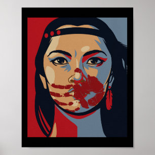 Mmiw Awareness Indigene Frau Art Stolen Schwester Poster