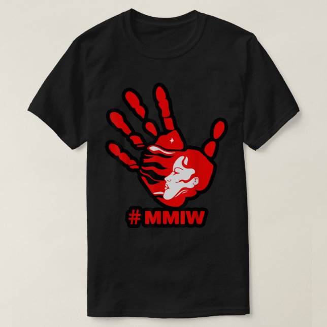 MMIW Awareness Indigene Frau Art Stolen Schwestern T-Shirt (Design vorne)