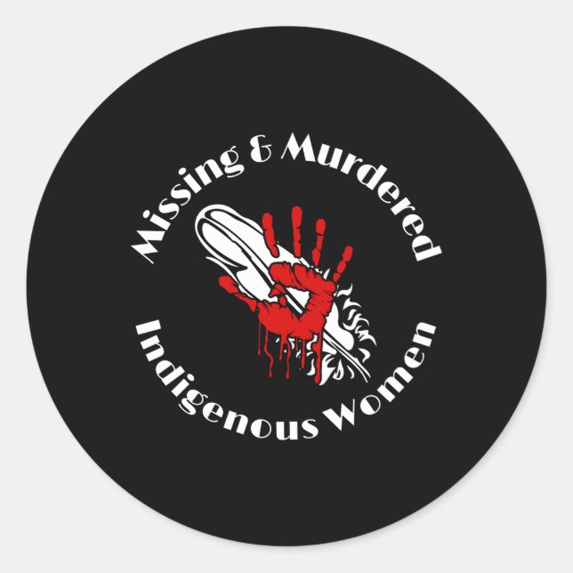 Mmiw Vermisst Ed Indigenous Runder Aufkleber (Vorderseite)