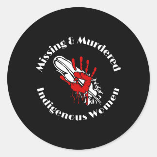 Mmiw Vermisst Ed Indigenous Runder Aufkleber