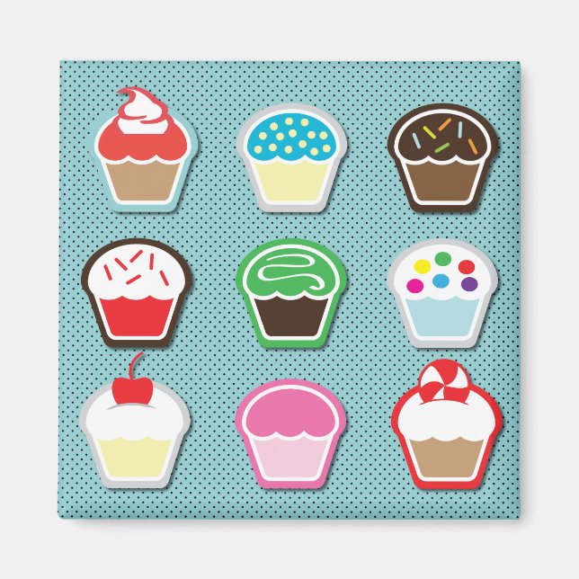 Mmm, Cupcakes! Magnet (Vorne)