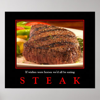 MMM... STEAK! Nachhaltig für Portfolio und klein Poster