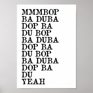 Mmmbop Funny Song Lyric Mauer Kunstdruckerei Poster