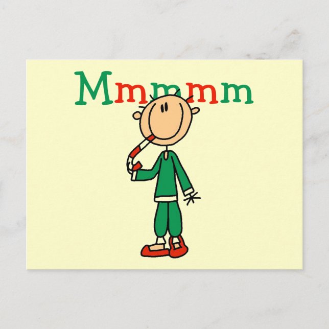Mmmm Candy Canes Tshirts und Geschenke Postkarte (Vorderseite)