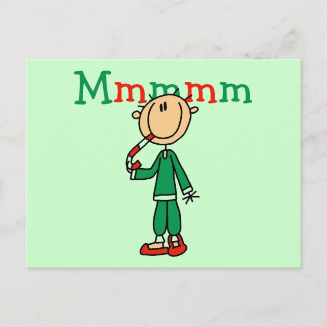 Mmmm Candy Canes Tshirts und Geschenke Postkarte (Vorderseite)