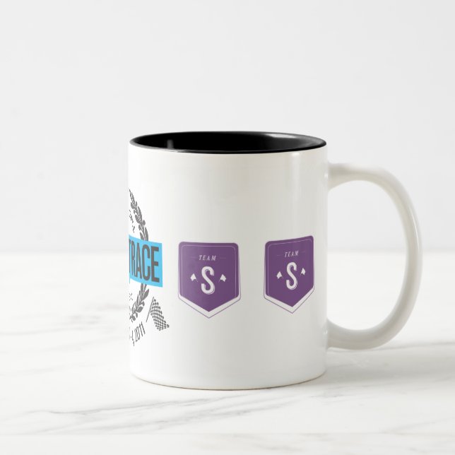 Mmmm Kaffee Zweifarbige Tasse (Rechts)