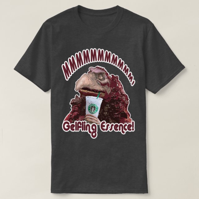 MMMMmmmmm! Gelfling Essence! - The Dark Crystal Ag T-Shirt (Design vorne)