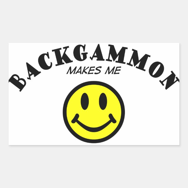 MMS: Backgammon Rechteckiger Aufkleber (Vorderseite)