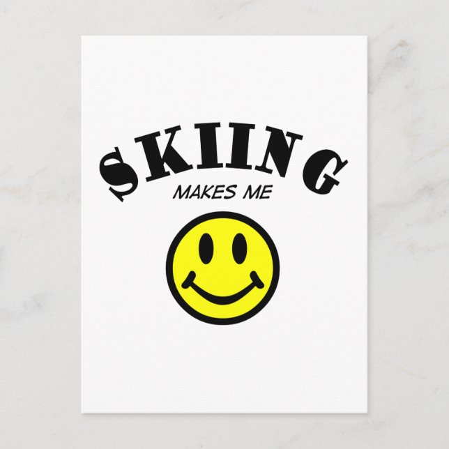 MMS: Skifahren Postkarte (Vorderseite)