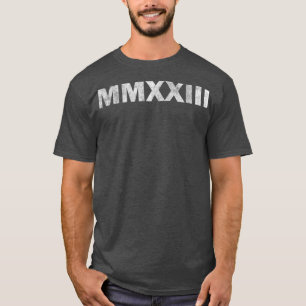 MMXXIII Klasse 2023 Senior Roman Numerals Math T-Shirt