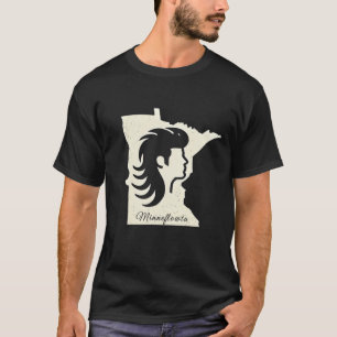 Mn Hat Trick Helden Herren Minnesota Hockey Haare  T-Shirt