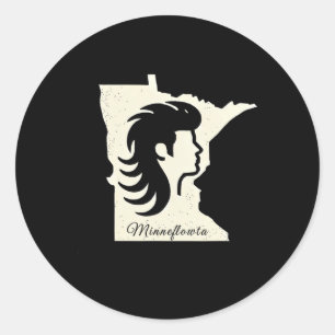 Mn Hat Trick Heroes Herren Minnesota Hockey Haare Runder Aufkleber