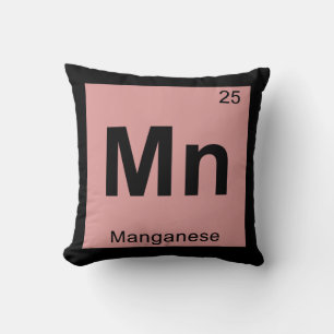 Mn - Mangan Chemie Periodensystem Symbol Kissen