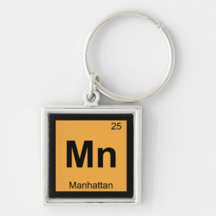 Mn - Manhattan New York Chemie Periodensystem Schlüsselanhänger