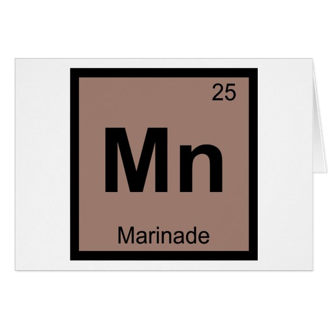 Mn - Marinade Chemistry Periodic Table Symbol (Vorderseite (Horizontal))