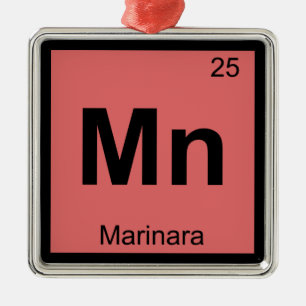 Mn - Marinara Chemistry Periodic Table Symbol Ornament Aus Metall