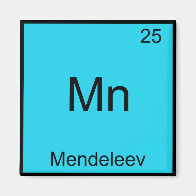 Mn - Mendeleev Funny Element Chemistry Symbol T-Sh Magnet (Vorne)