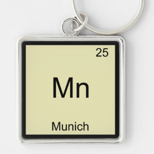 Mn - München Lustiges Chemie-Element-Symbol T-Shir Schlüsselanhänger