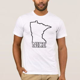 MN-NICE SCHWARZES T-Shirt