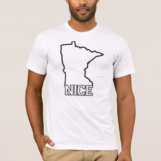 MN-NICE SCHWARZES T-Shirt