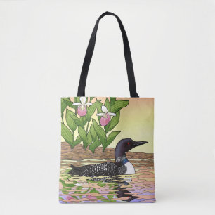 MN Staat Bird Blume Loon Lady Slipper