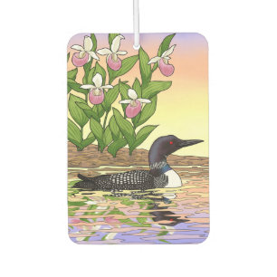 MN Staat Bird Blume Loon Lady Slipper Autolufterfrischer