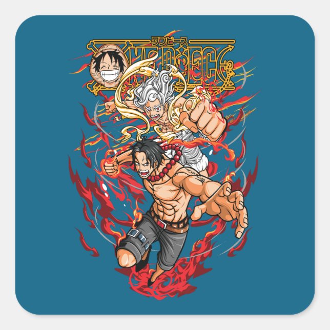 Mnagá One Piece Quadratischer Aufkleber (Vorderseite)
