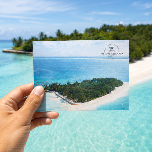 Mnemba-Insel, Tansania Wasserfarbe Küste Postkarte