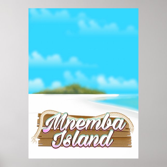 Mnemba Island Reiseplakat Poster (Vorne)